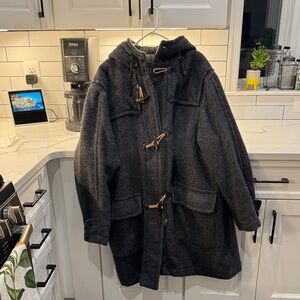 Banana Republic Charcoal Hooded Pea Coat